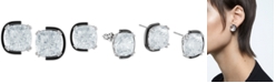Swarovski Silver-Tone Crystal Floating Stud Earrings